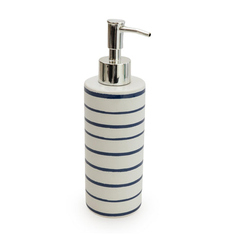 Harbour Stripe Soap Dispenser-Homeware-Candlelight-Thursford Enterprises Ltd.