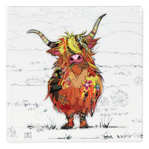 Ceramic Coaster - Hamish Highland Cow-Homeware-Lesser & Pavey-Thursford Enterprises Ltd.