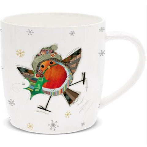 Bug Art Festive Mug - Robin-Homeware-Lesser & Pavey-Thursford Enterprises Ltd.