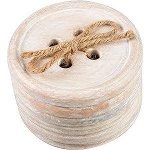 Coasters - Wooden Button 6pack