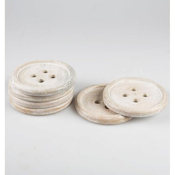 Coasters - Wooden Button 6pack-Homeware-Sass & Belle-Thursford Enterprises Ltd.