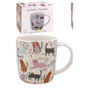 Mug - Cats-Homeware-Lesser & Pavey-White-Thursford Enterprises Ltd.