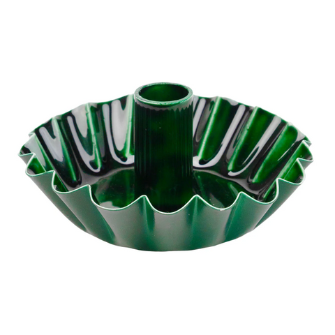Dark Green Enamel Candle Holder-Homeware-Talking Tables-Thursford Enterprises Ltd.