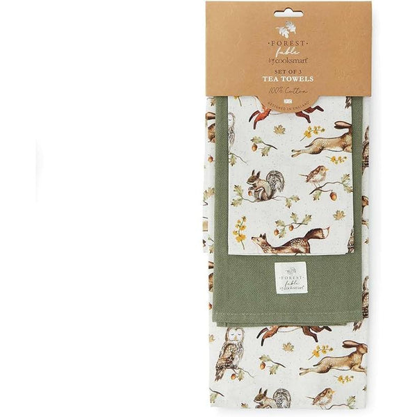 Forest Fable Tea Towels pk 3-Homeware-City Look-Thursford Enterprises Ltd.