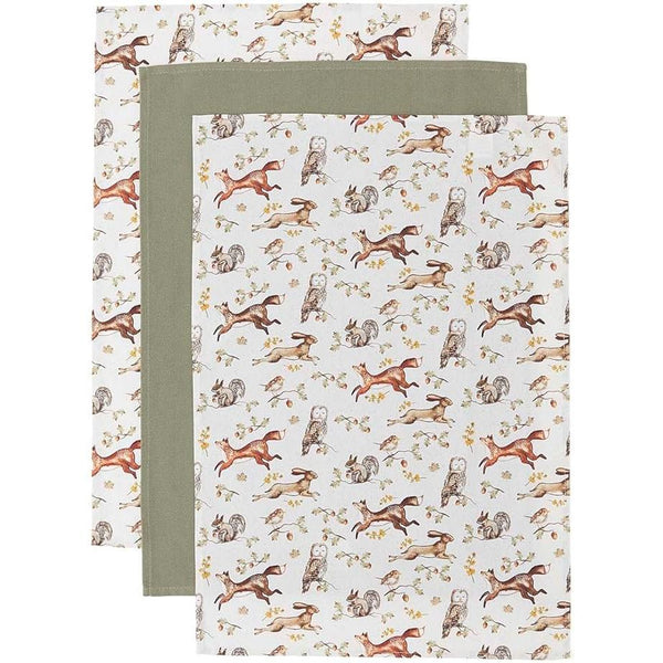 Forest Fable Tea Towels pk 3-Homeware-City Look-Thursford Enterprises Ltd.