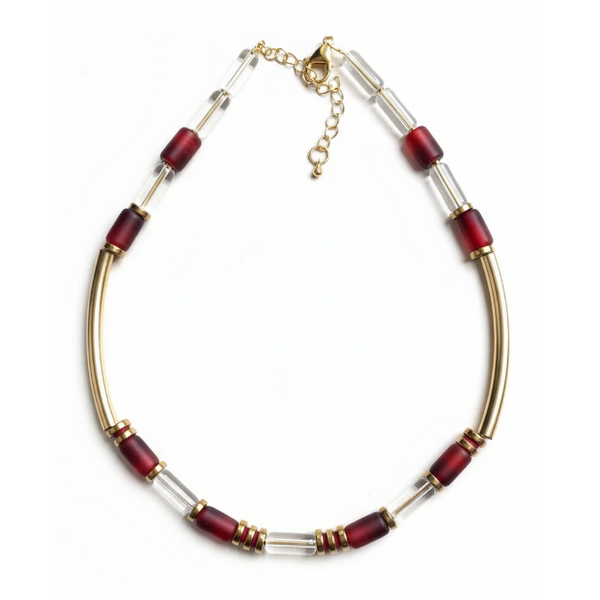 Red Indian Glass Necklace-Jewellery-Gist-Thursford Enterprises Ltd.