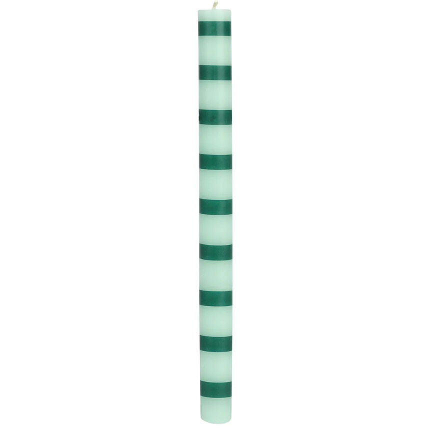 Green Stripe Candle-Homeware-Talking Tables-Thursford Enterprises Ltd.