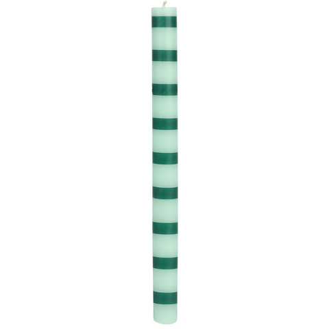 Green Stripe Candle-Homeware-Talking Tables-Thursford Enterprises Ltd.