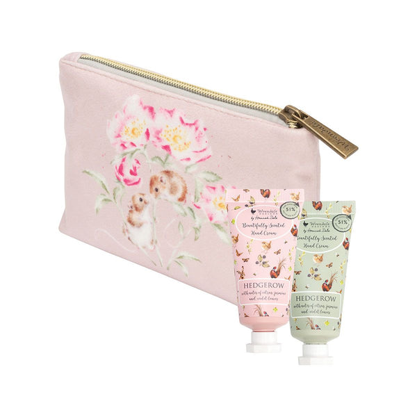 Wrendale Mini Hand Cream Gift Pouch - Hedgerow Pink-Gifts-Wrendale-Thursford Enterprises Ltd.