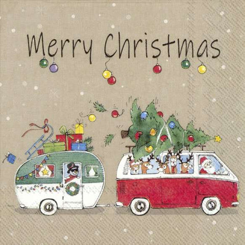 Paper Napkins Christmas Camping