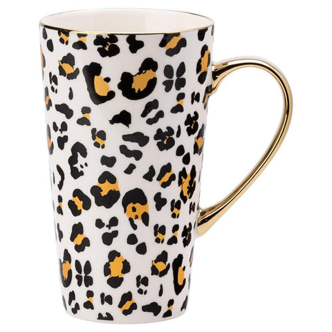 Latte Mug Leopard print-Homeware-David Mason Designs-Thursford Enterprises Ltd.