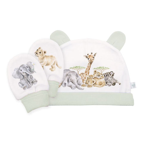Little Savannah Hat & Mitten Set-Baby Gifts-Wrendale-Thursford Enterprises Ltd.