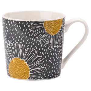 Mug Artisan Floral Grey-Homeware-David Mason Designs-Thursford Enterprises Ltd.