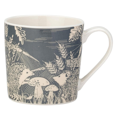 Mug Artisan Grey Hedgehog-Homeware-David Mason Designs-Thursford Enterprises Ltd.