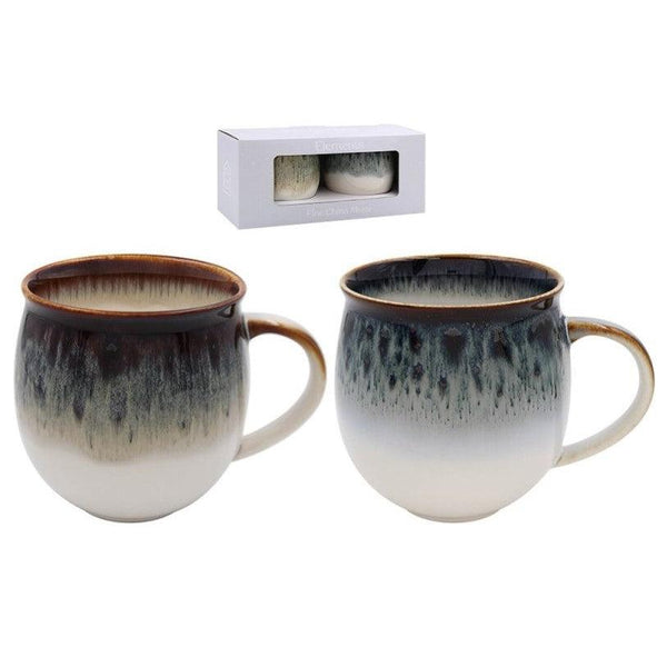 Reactive Glaze Mugs set of 2-Homeware-Lesser & Pavey-Thursford Enterprises Ltd.