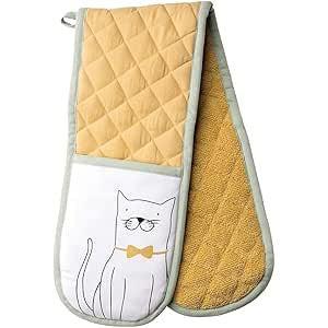 Double Oven Gloves Cat-Homeware-David Mason Designs-Thursford Enterprises Ltd.