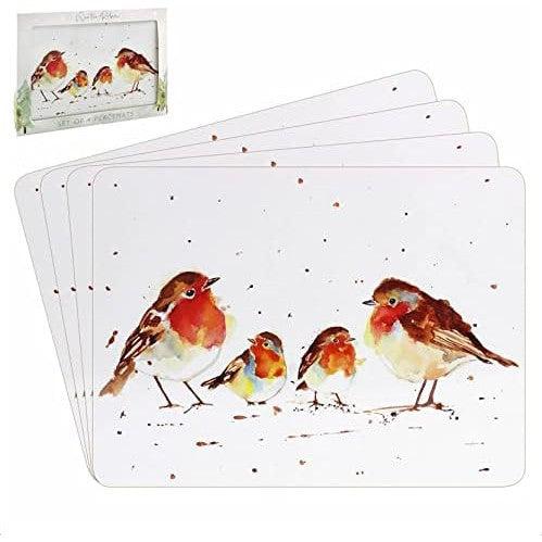 Winter Robins Placemats pk4-Homeware-City Look-Thursford Enterprises Ltd.