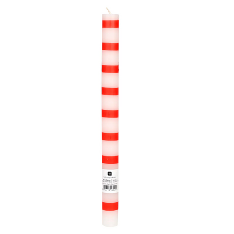 Red Stripe Candle-Homeware-Talking Tables-Thursford Enterprises Ltd.