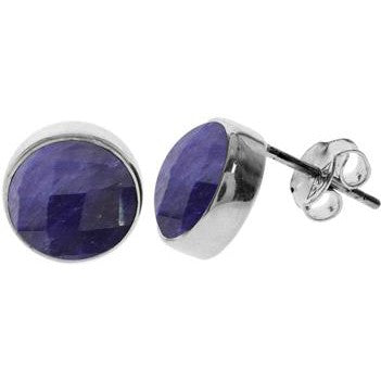 Earrings - Sapphire Quartz Studs