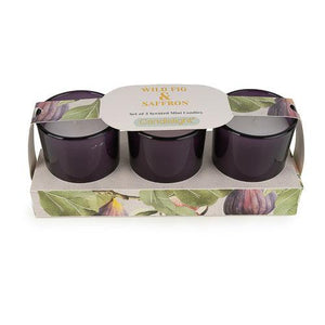 Set of 3 Votive Candles - Wild fig & Saffron-Homeware-Candlelight-Thursford Enterprises Ltd.