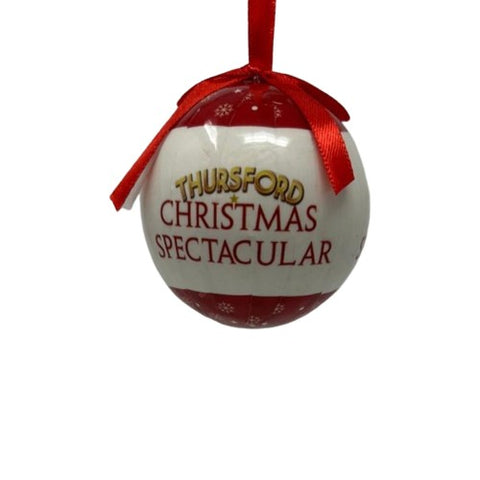 Thursford Bauble Red-Branded items-Premier Decorations-Thursford Enterprises Ltd.