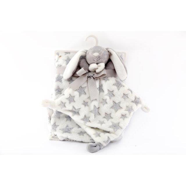 Baby Star Blanket With Rabbit-Baby Gifts-Sifcon International-Thursford Enterprises Ltd.