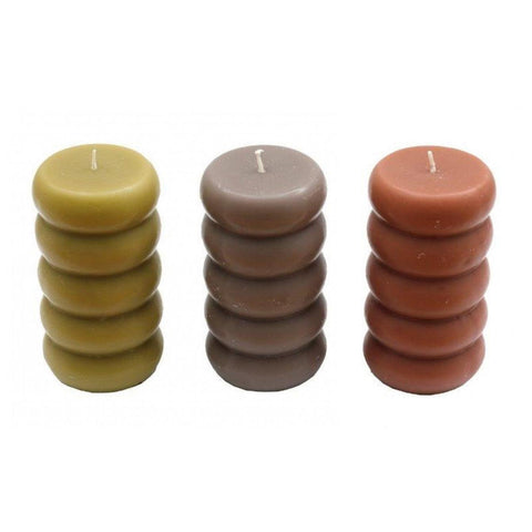 Candles - Ribbed Pillar-Gifts-Sifcon International-Mustard-Thursford Enterprises Ltd.