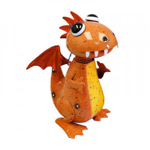 Danny Drake Orange Dragon Goofasaurus-Garden Ornaments-Perry Ltd.-Thursford Enterprises Ltd.