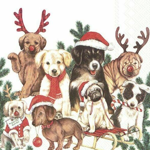 Paper Napkins 'Dog-Mas'-Homeware-Ideal Home Range-Thursford Enterprises Ltd.