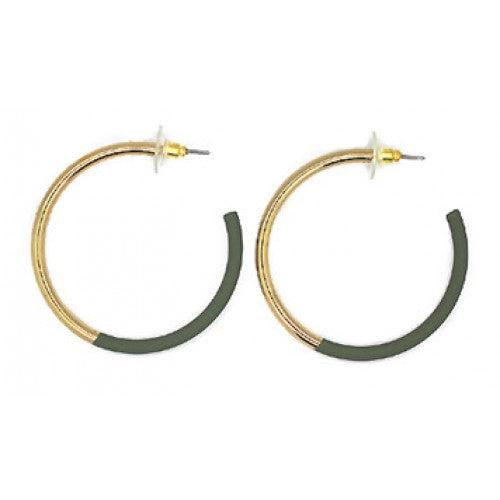 Earrings C Shape Large-Jewellery-Isles & Stars-Green-Thursford Enterprises Ltd.