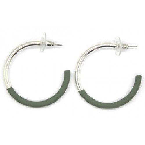 Earrings C Shape Small-Jewellery-Isles & Stars-Green-Thursford Enterprises Ltd.