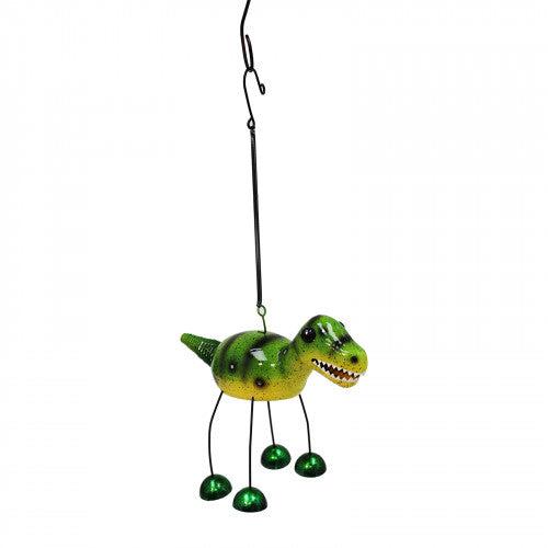 Green Bobbin T-Rex Dino Bell-Garden Ornaments-Perry Ltd.-Thursford Enterprises Ltd.