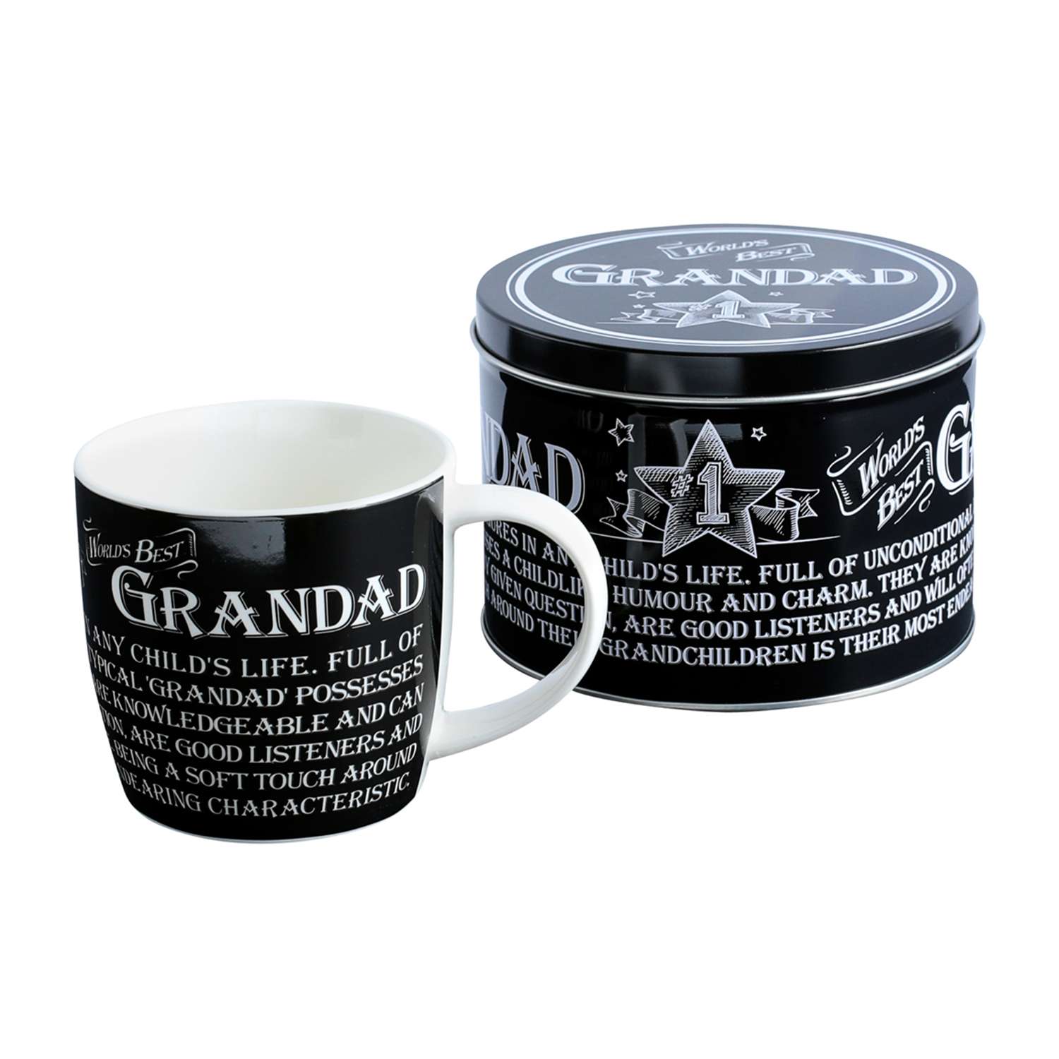Mug in a Tin - 'Worlds Best Grandad'-For Him-Sarome Uk-Thursford Enterprises Ltd.