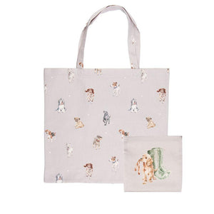 Shopping Bag - Foldable 'A Dog's Life'-Shopping Bag-Wrendale-Thursford Enterprises Ltd.