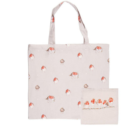 Shopping Bag - Foldable 'The Jolly Robin'-Shopping Bag-Wrendale-Thursford Enterprises Ltd.