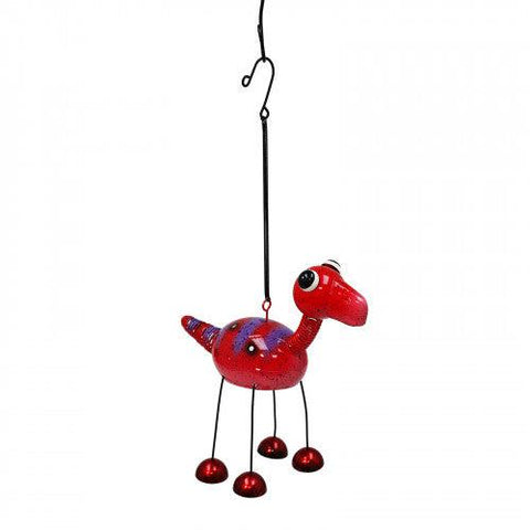Red Bobbin Brontosaurus Dino Bell-Garden Ornaments-Perry Ltd.-Thursford Enterprises Ltd.